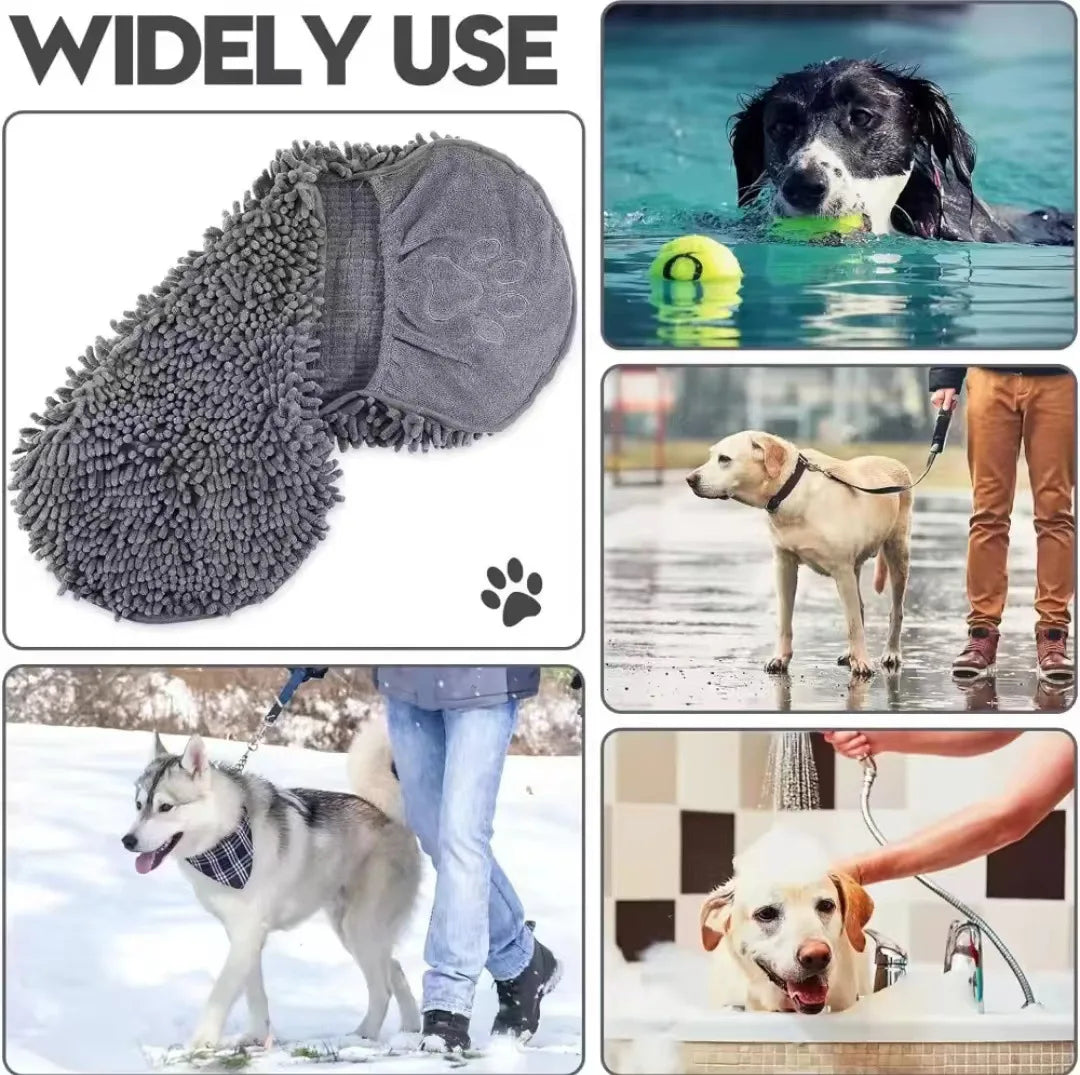 🛁🐾 Pet Absorbent Bath Towel – Quick-Drying Golden Hair Blanket