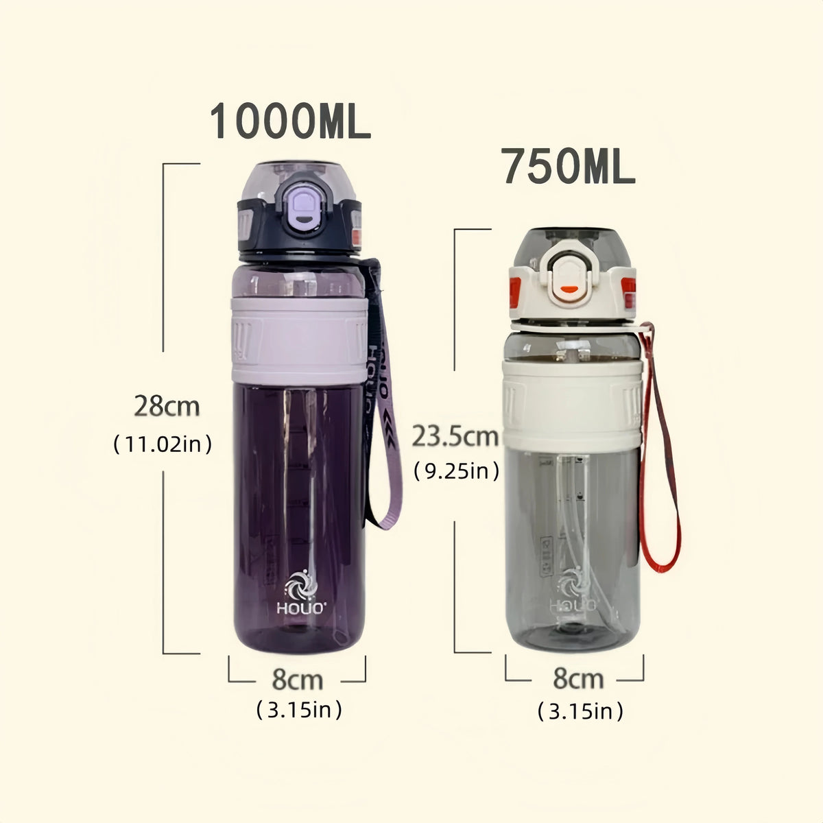 💧🚴 750ml / 1000ml Large Capacity Sports Water Bottle – Leakproof