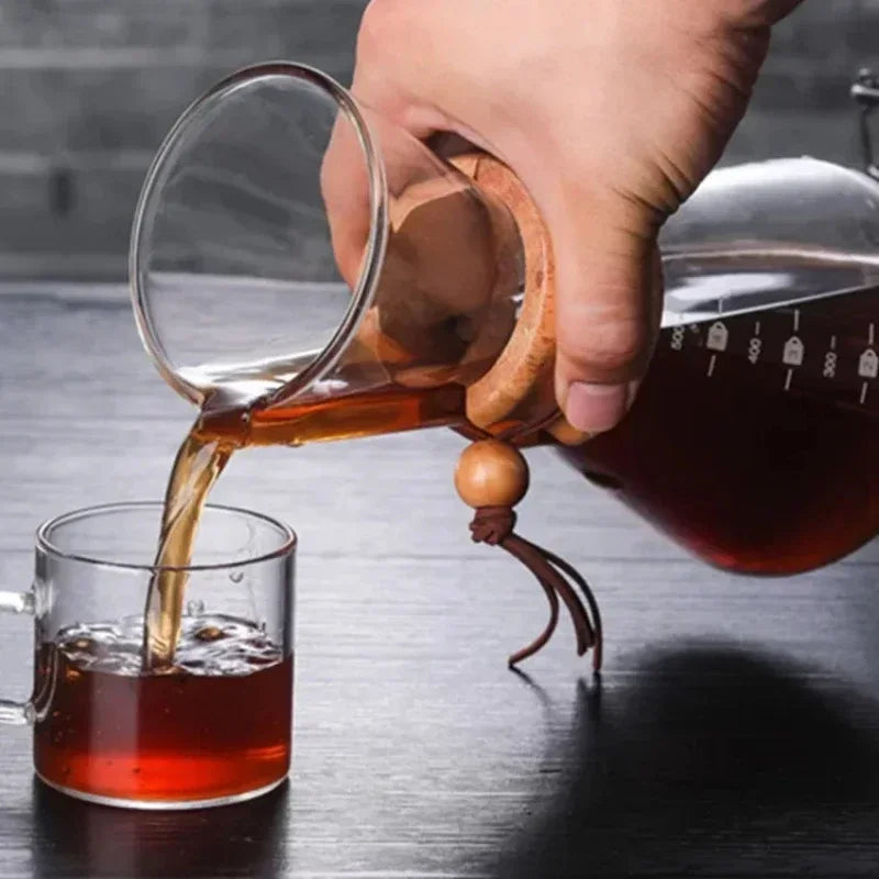 ☕✨ Hand Glass Pour Over Coffee Kettle | Stainless Steel Filter Drip Brewer 🫖 | Barista Hot Brewing Coffee Pot Dripper Maker