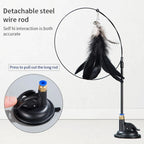 🐱🪄 Hands-Free Interactive Cat Teaser Wand with Suction Cup
