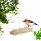 🐦✨ Transparent Window Bird Feeder House | Suction Cup Glass Feeder 🪟 | Outdoor Hummingbird Gazebo Feeding Cage Accessory
