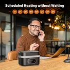 🔥🍱 Gison 1.5L Electric Heated Lunch Box for Adults | 60W Portable Food Warmer ⚡ | 18000mAh Display Lunch Heater for Work, Car & Home