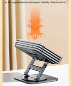 💻🔄 360° Rotatable Aluminum Laptop Stand – Adjustable Desk Riser