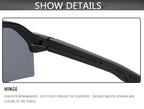 Cycling Sunglasses for Men and Women UV400 Available in 5 colors, these big-frame eyewear pieces are perfect for running, fishing, and other sports activities.