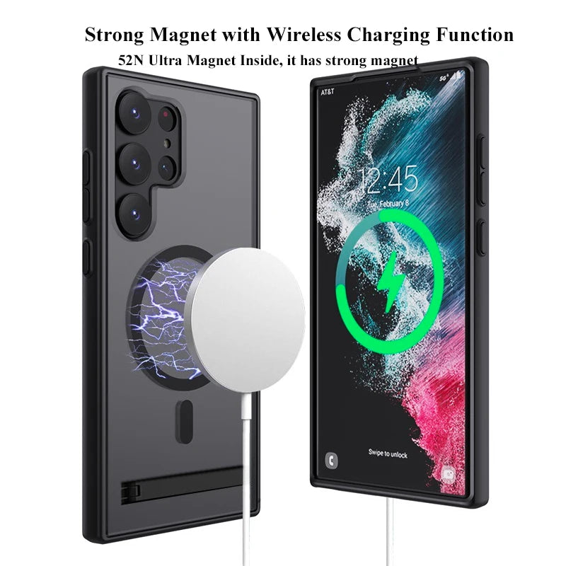 UYUXIO Magnetic Stand Case for Samsung Galaxy S24 / S23 / S22 Ultra Plus