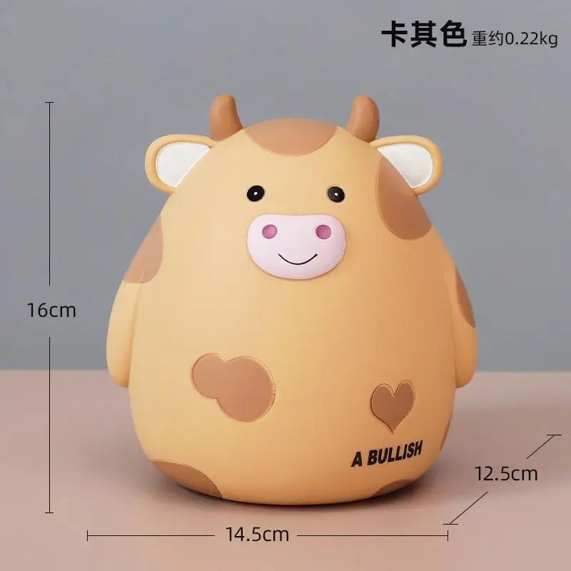 🐮💰 Cute Cow Piggy Bank Money Box ✨ | Large Plastic Coin Savings Jar 🪙 | Adorable Birthday Gift for Children