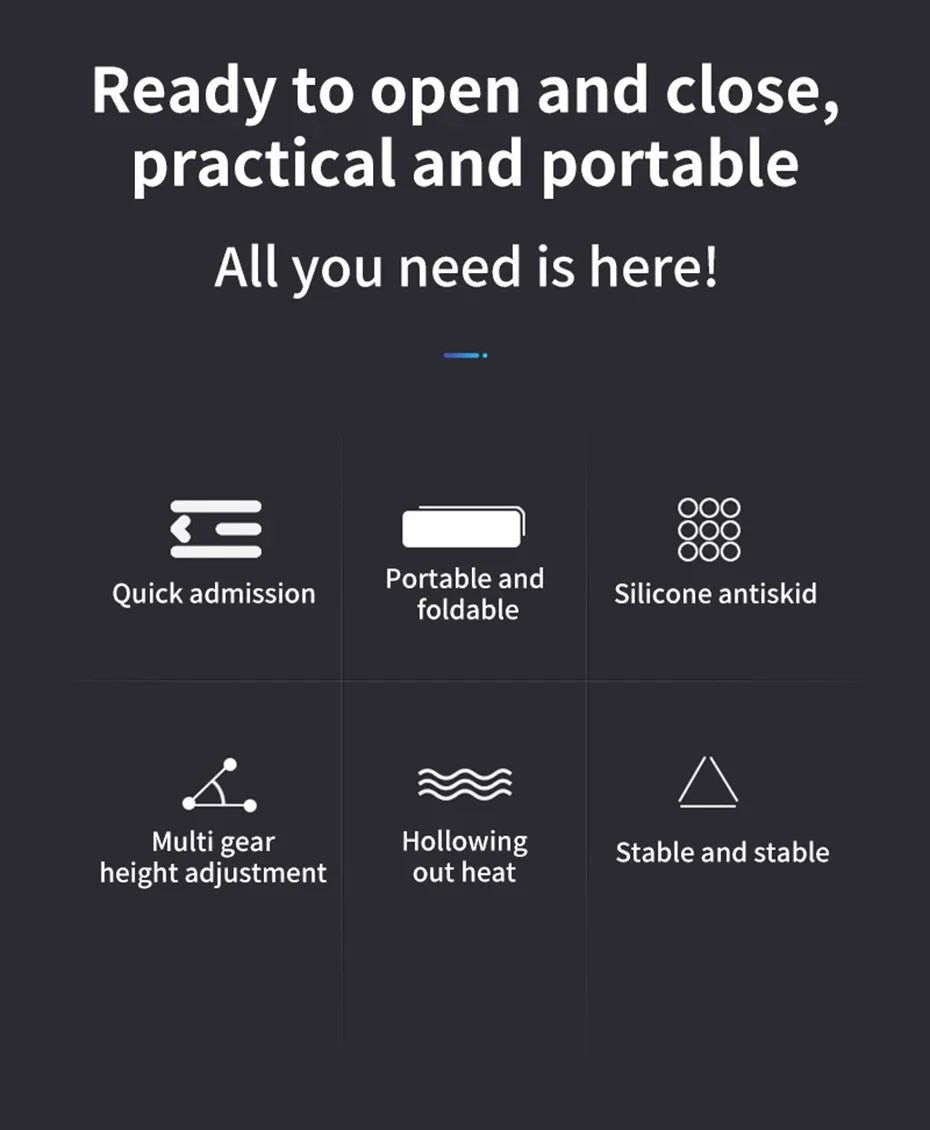 💻📐 Portable Foldable Laptop Stand – Cooling Riser Support Base