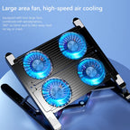 🌈❄️ Laptop Cooling Pad 2/4 Fans – RGB Foldable Stand (11–17.3”)