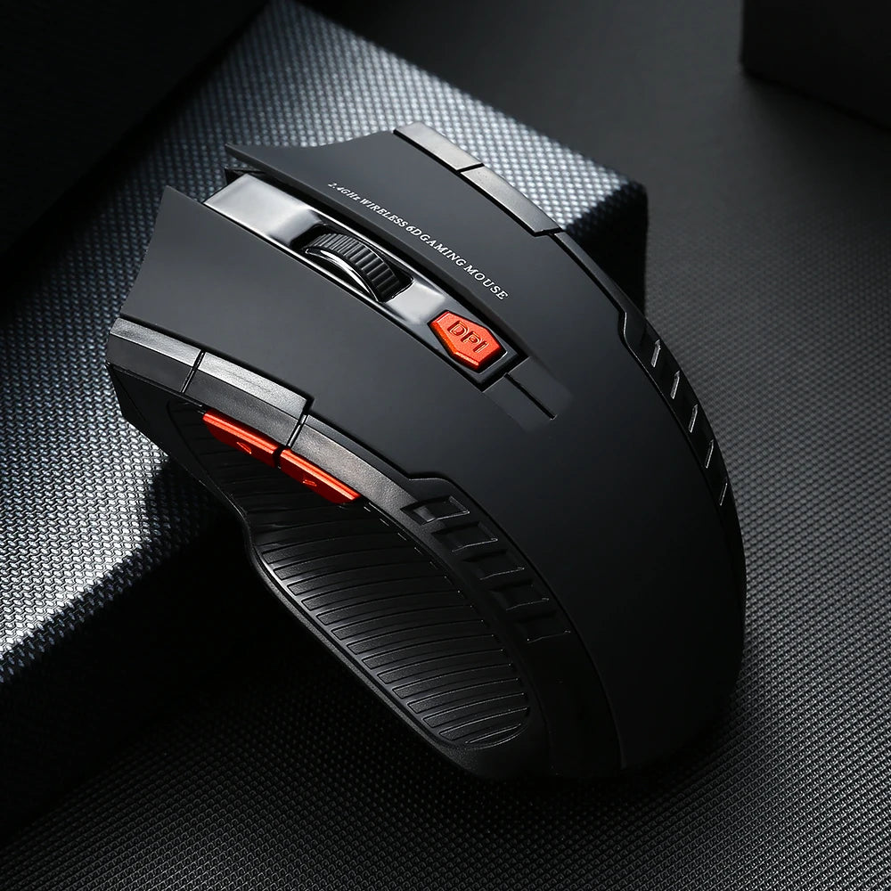 🖱️⚡ 2.4G Wireless Mouse 1600DPI – 6 Button Optical Gamer Mouse