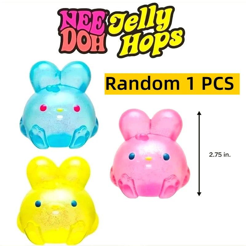 NeeDoh Jelly Hops Bunny Squishy – TPR Sensory Squeeze Toy
