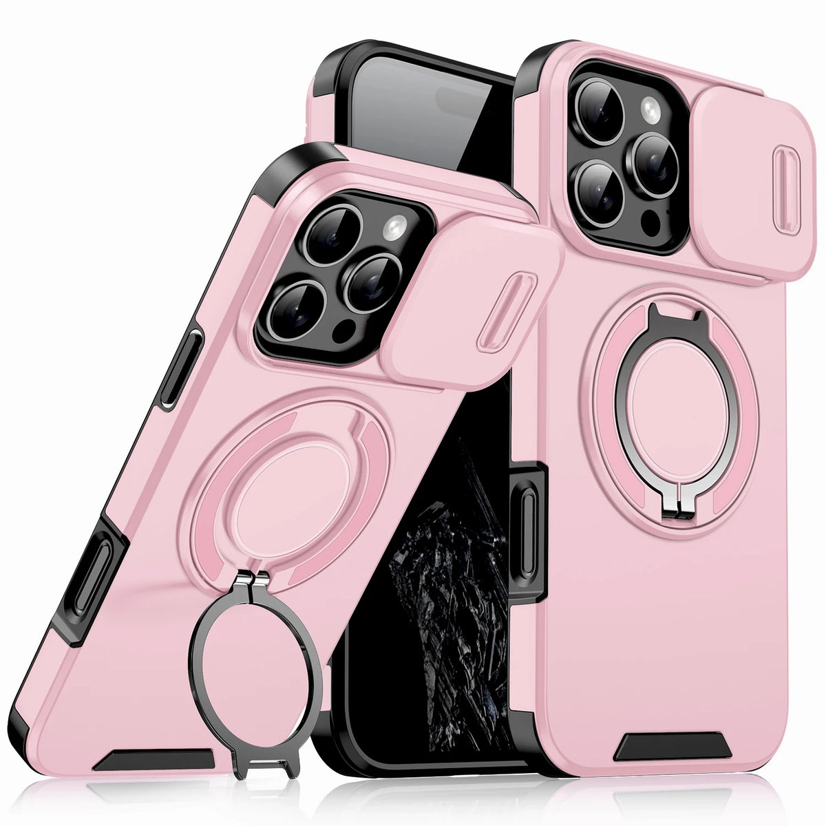 Shockproof Armor Phone Case – Protective Stand & Car Mount Cover