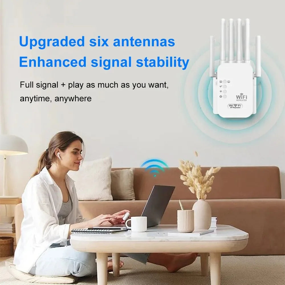 Dual Band WiFi Signal Booster Repeater 1200Mbps 2.4G 5G Dual-band Network 802.11ac WiFi Amplifier Router