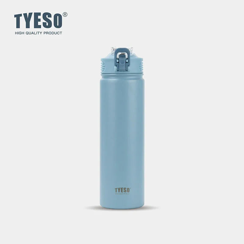 TYESO Thermos Bottle 600ML / 750ML – Stainless Steel Insulated Straw Water Bottle 💧✨