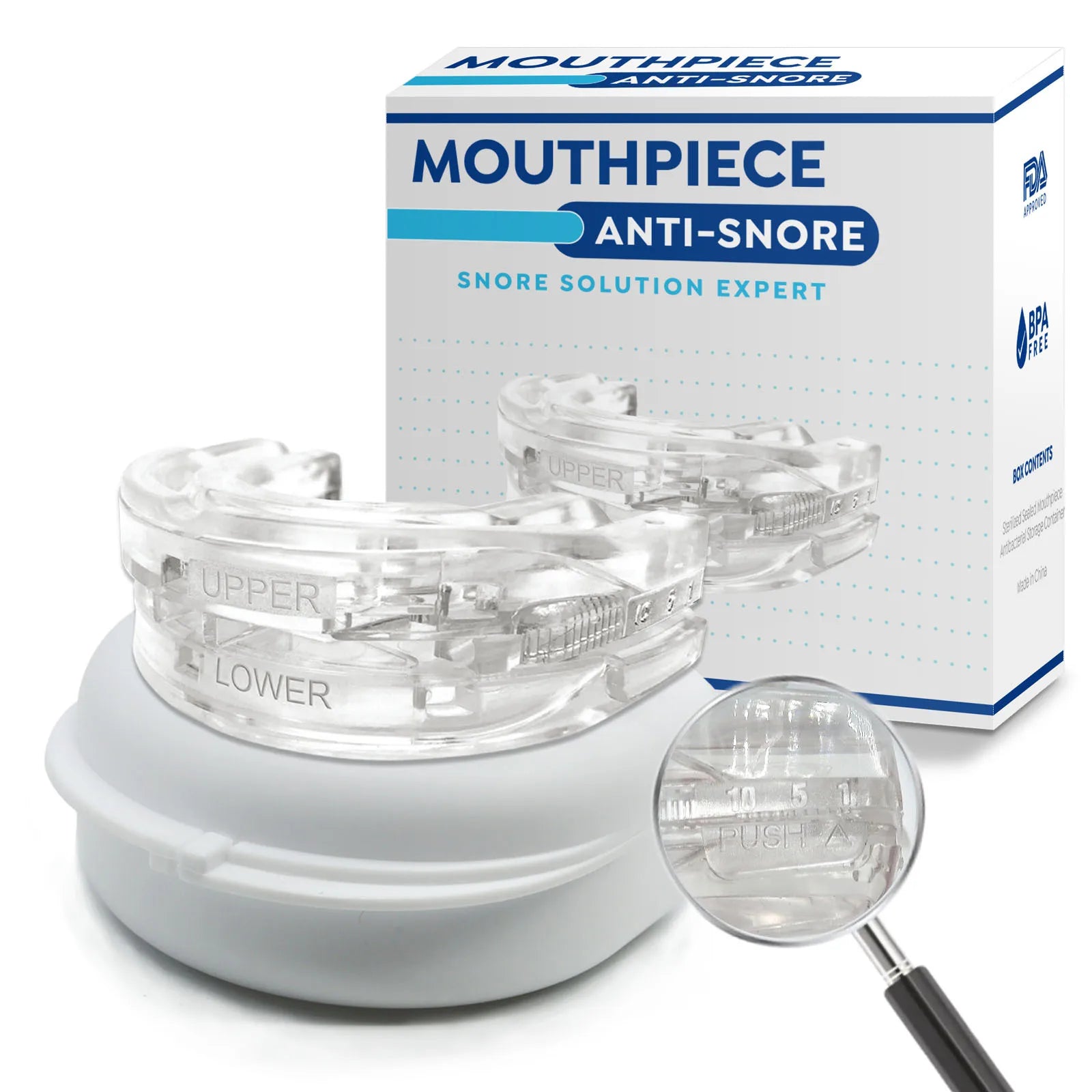 😴🌙 Adjustable Anti-Snoring Mouth Guard – Sleep Aid Mouthpiece for Snoring, Apnea Relief & Teeth Bruxism Protection