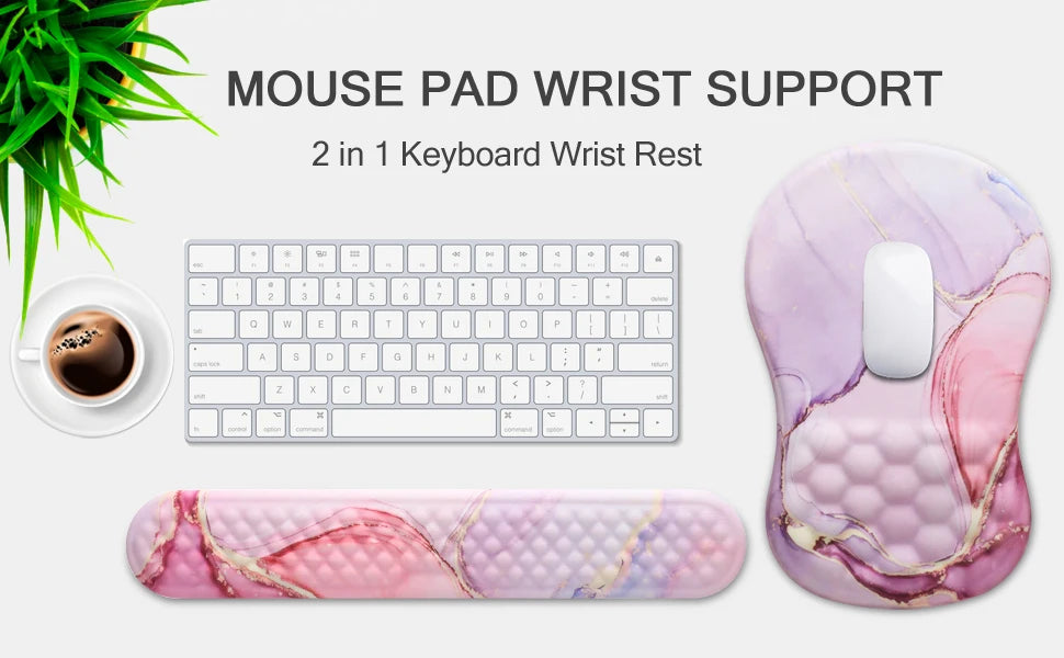 🖱️💖 Ergonomic Wrist Mouse Pad – Memory Foam Pain Relief Support