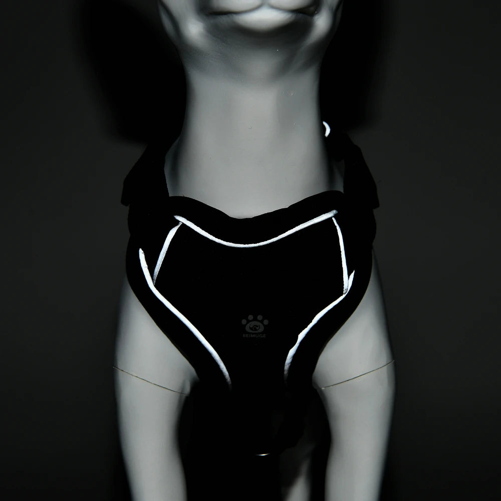 🐾🎽 Tactical Reflective Cat & Small Dog Harness with Leash