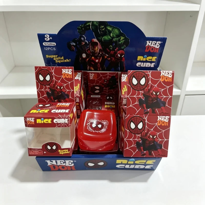 Superhero Square Pinch Squishy Toy – TPR Sensory Fidget Cube