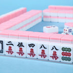 Chinese Mahjong Game Set – 144pcs Mini Melamine Tiles 🎴 Portable Numbered Mahjong Set for Family Fun, Travel & Game Nights 🧳 Durable, Clear Engraving, Complete Accessories Included