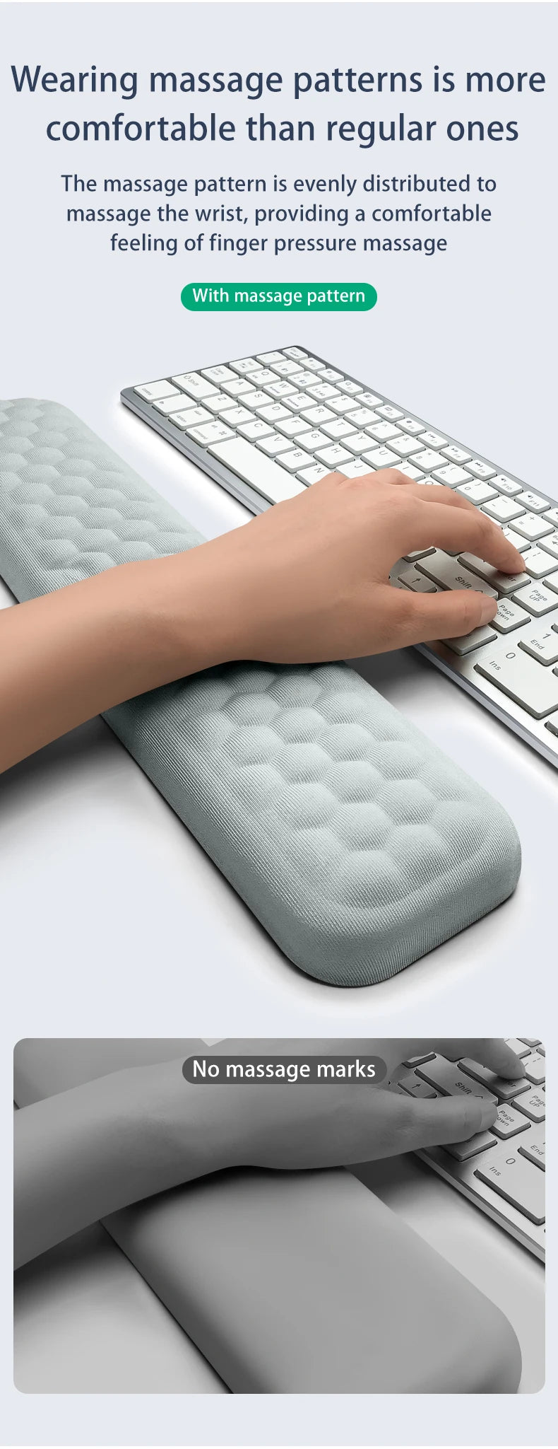 ⌨️🖱️ Ergonomic Memory Foam Keyboard & Mouse Wrist Rest Pad