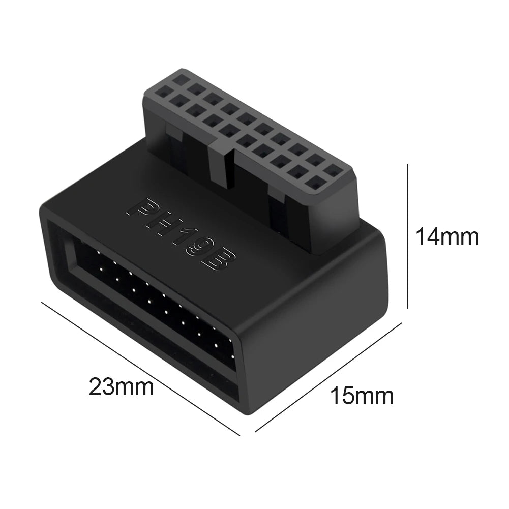 USB 3.0 Motherboard Header Adapter 19P/20P 90° Desktop Converter