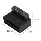 USB 3.0 Motherboard Header Adapter 19P/20P 90° Desktop Converter