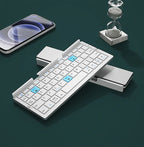 ⌨️📱 BOW Mini Folding Bluetooth Keyboard – 3 Device Support with Stand