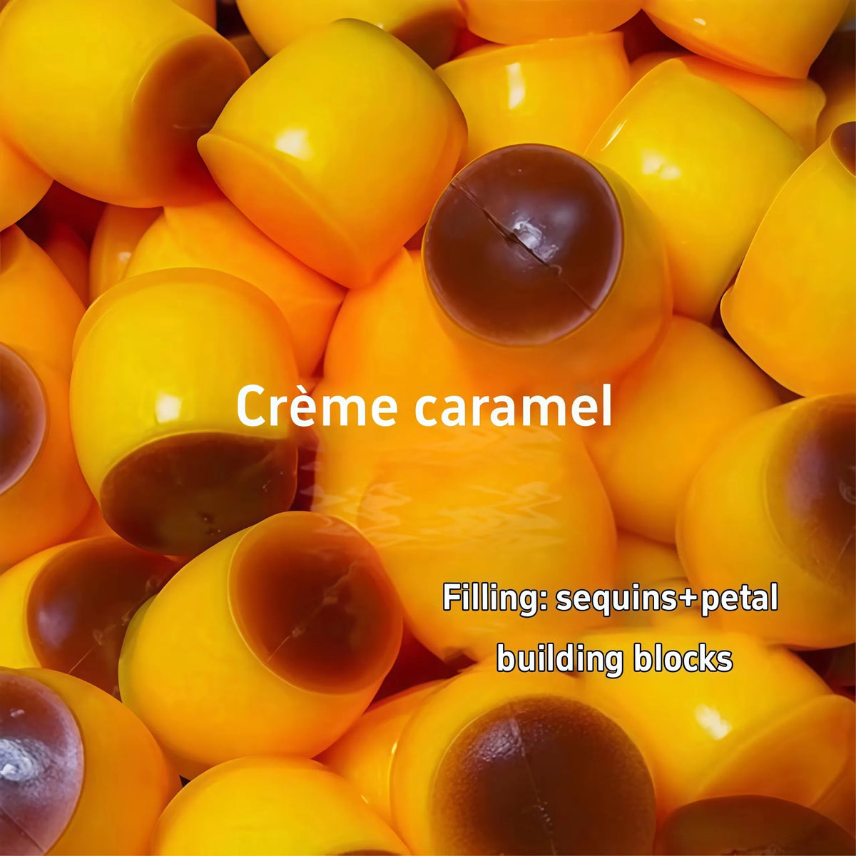 Caramel Pudding Squishy Stress Ball – Soft Sensory Block Fidget Toy