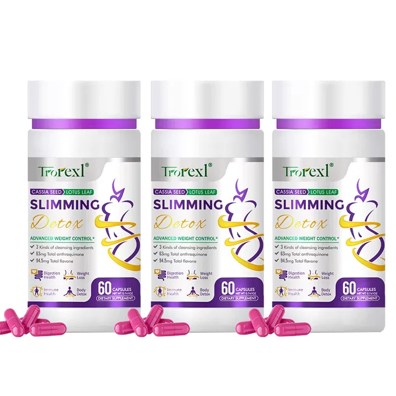 🌿🔥 Cassia Seed & Lotus Weight Loss Pills (60 Caps) – Natural Fat Burner for Women | Safe Slimming Aid, Clinically Tested Formula