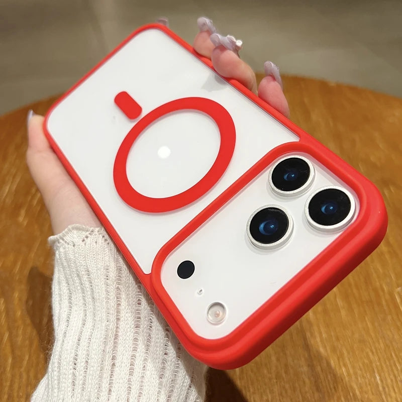 Clear Magnetic MagSafe Case for iPhone 17 / 17 Air / 17 Pro Max 📱 | Shockproof, Slim & Anti-Scratch Candy Color Cover