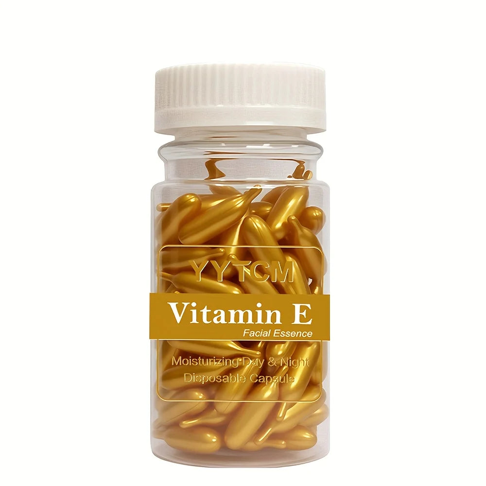 ✨💧 Vitamin E Serum Capsules – Hydrating & Moisturizing Single-Use Facial Essence (90 Capsules / Bottle)