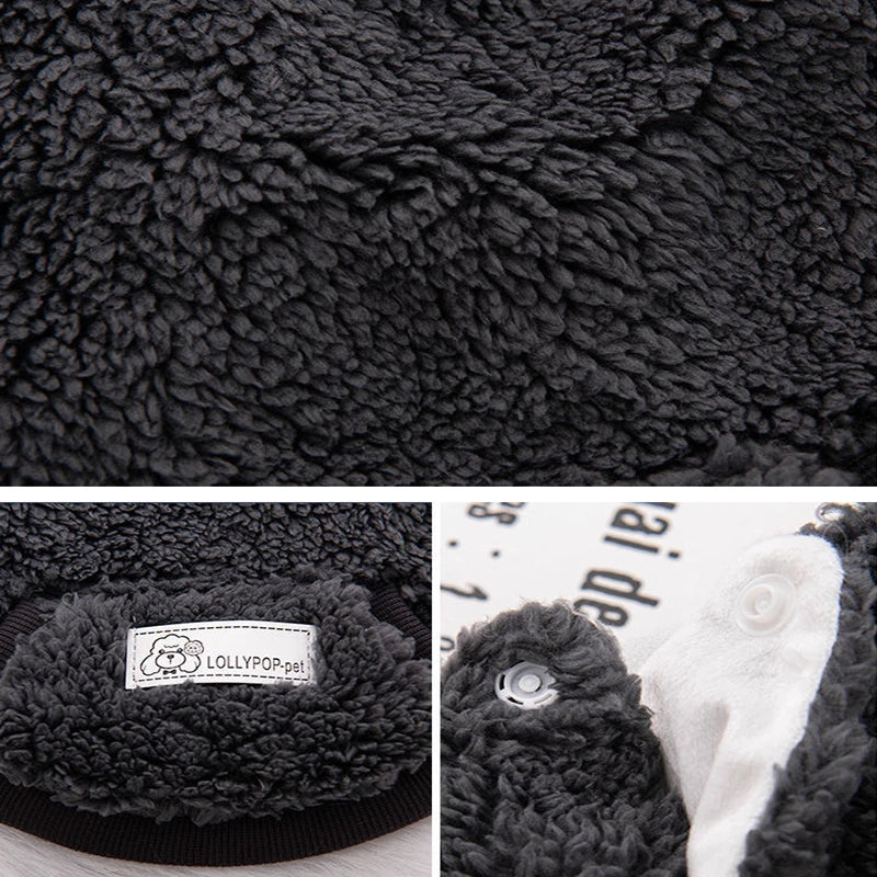 Warm Plush Pet Dog Jacket Coat Bear Pattern Dog Clothes Winter Puppy Costumes