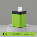 🔌 3-in-1 USB-C 120W Fast Charging Wall Adapter with Retractable Cable ⚡ | Dual Device Smart Charger for iPhone, Samsung & Google Pixel | Compact, Stylish & Travel-Ready