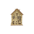 Christmas Wooden House Ornaments – Rustic Holiday Décor