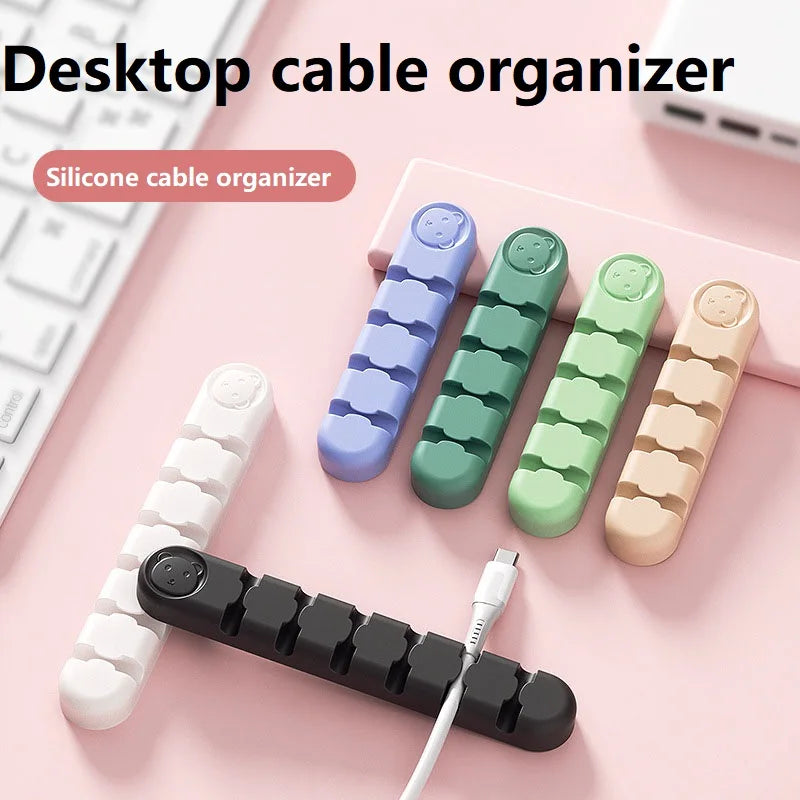 🎀🔌 Cute Cable Holder Desk Organizer – Cord Protector
