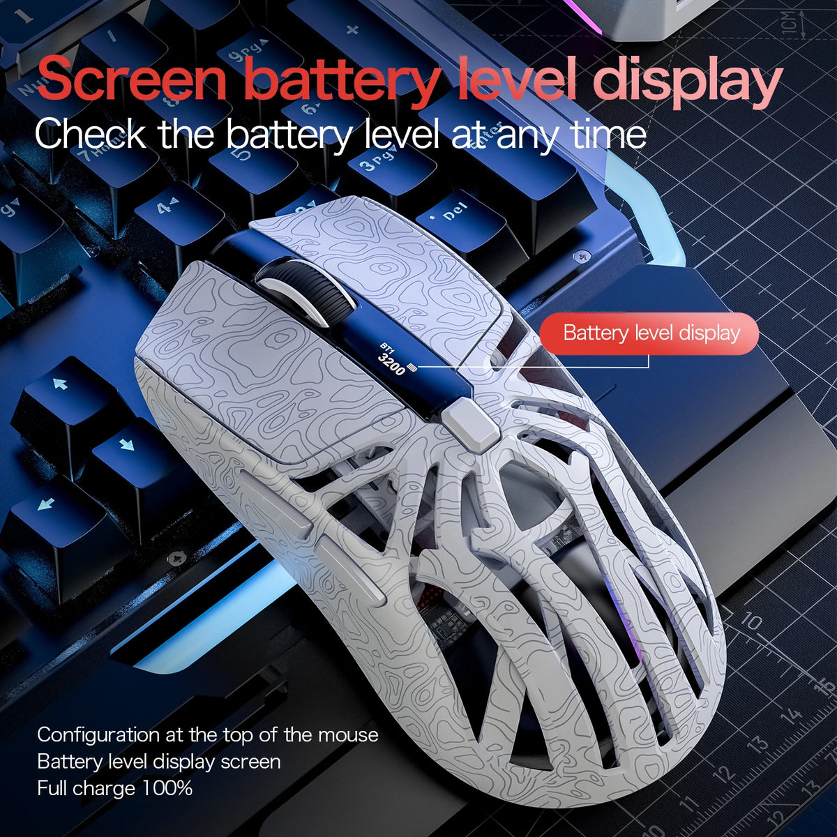 🔥🖱️ SMAILWOLF M8 Wireless RGB Gaming Mouse – 12000 DPI Tri-Mode