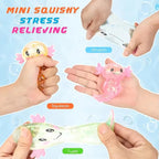 Colorful Axolotl Squishy Toys – Stretchy Sensory Squeeze Fidget Set