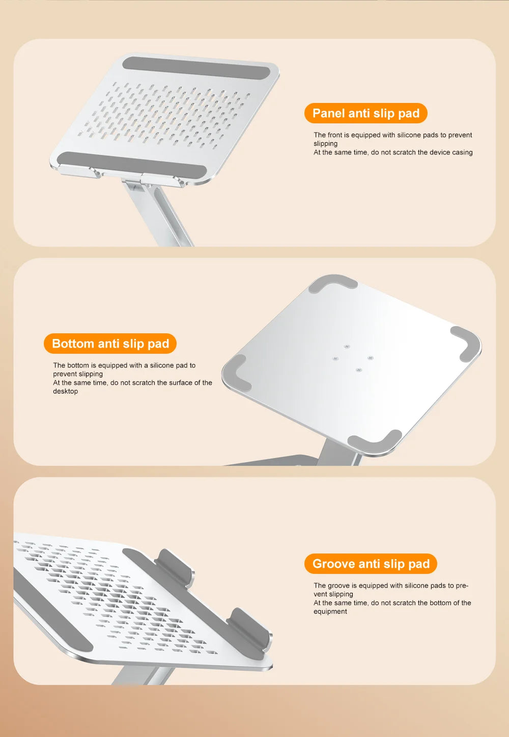 💻🔄 Portable 360° Aluminum Laptop Stand – Foldable Adjustable Holder