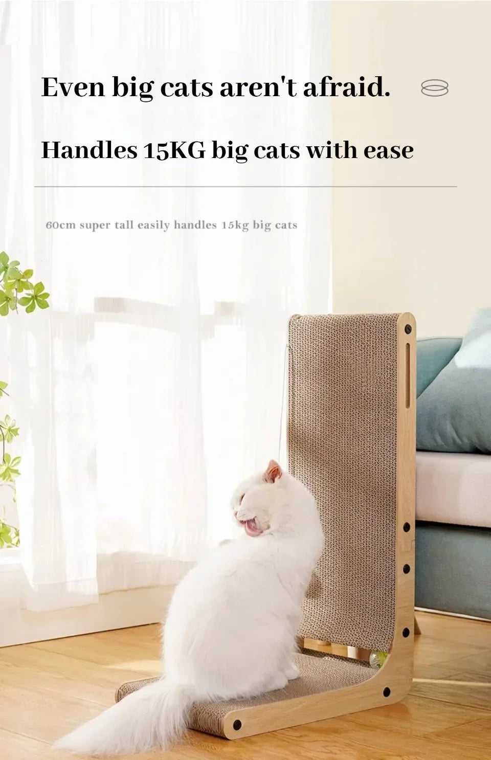 🐾📐 L-Shape Cardboard Cat Scratcher – Wear-Resistant Scratch Post