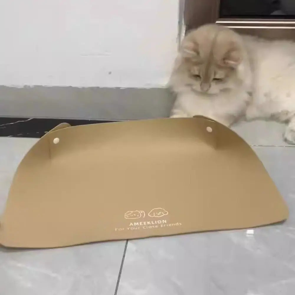 Pet Supplies PU Leather Pet Anti Spill Placemat Waterproof Oil Resistant Dog Food Pad Anti Slip Pet Feeding Mat Drinking Feeding