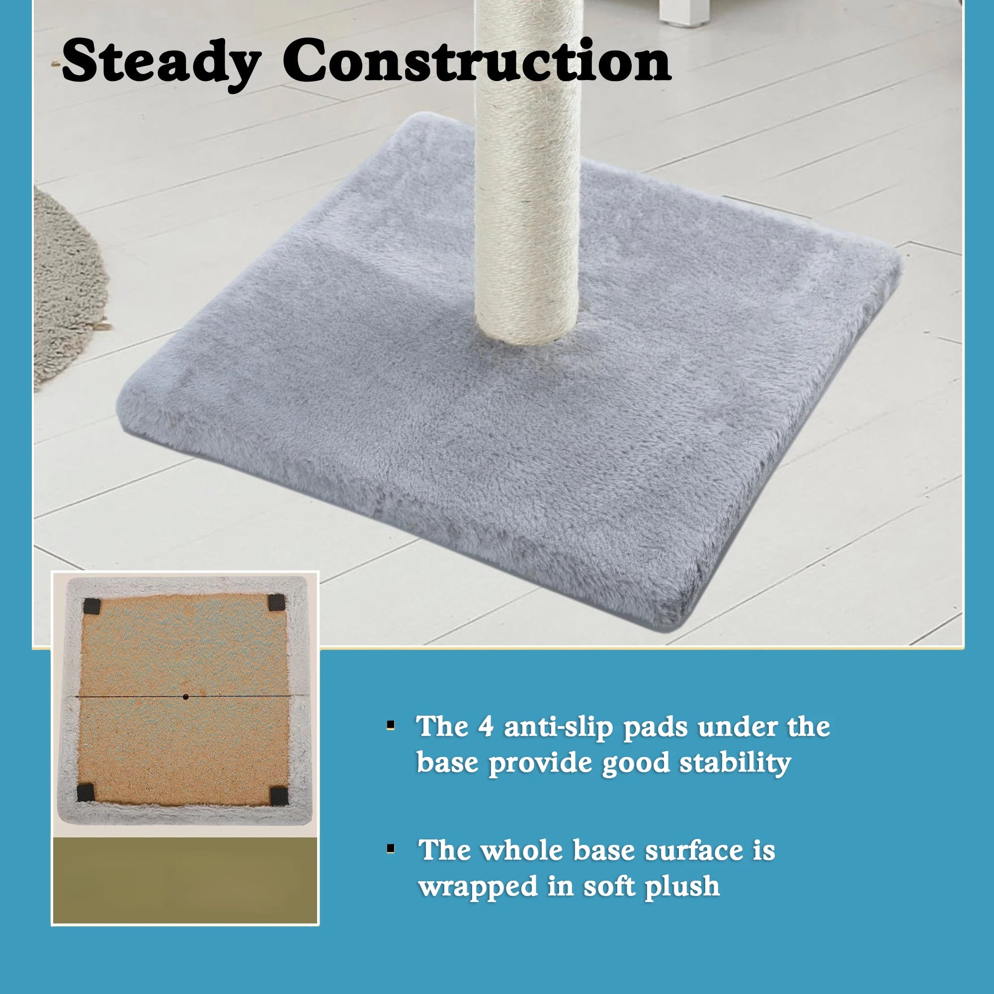 🐾🌳 Tall Premium Sisal Cat Scratching Post with Dangling Ball