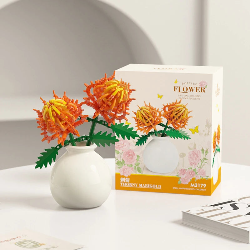 💐✨ Bouquet Flower Micro Diamond Building Blocks – Mini Micro Bricks Constructor Set for Adults & Girls Gift