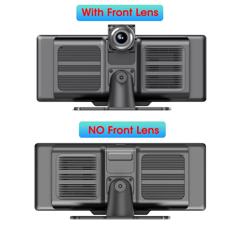 10.26" 4K Dash Cam Mirror with Wireless CarPlay & Android Auto, GPS, Rear Camera, 1600x600 IPS Touchscreen, Voice Control, Parking Monitor