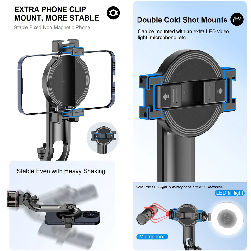 Magnetic Selfie Stick Tripod 51" – MagSafe Compatible Phone Stand