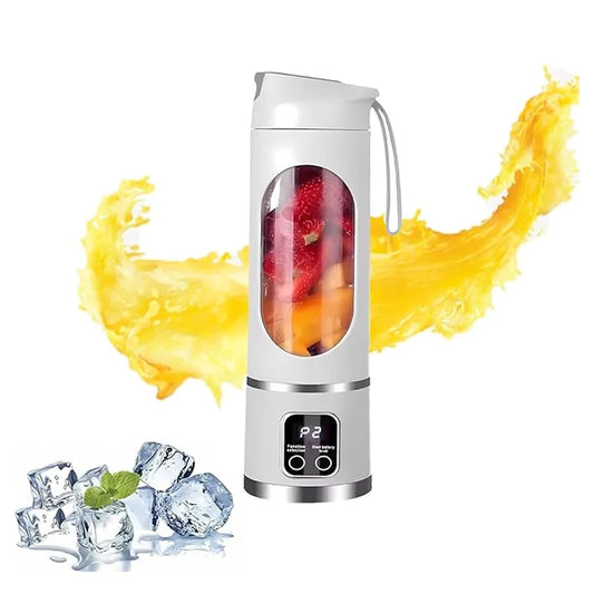 🥤✨ Portable Blender Fruit Juicer 450ml 🍓 | Wireless USB Rechargeable Mini Blender ⚡ | Stainless Steel Blade for Travel & Fitness Use 💪🚶‍♀️
