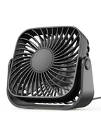 🌬️🏕️ TOPK 4-Inch USB Mini Portable Fan – 3 Speeds 360° Adjustable