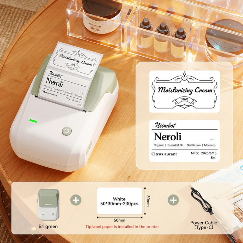 🏷️📱 NIIMBOT B1 Portable Thermal Label Printer – 2 Inch Bluetooth Sticker Maker