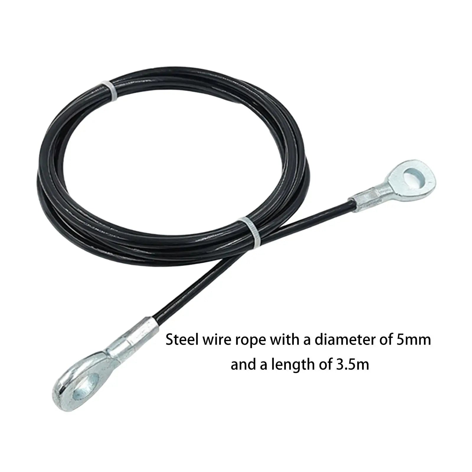 Multipurpose Portable Fitness Pulley Cable 🏋️‍♂️ | Steel Wire Rope Gym Attachment for Home & Gym Training (0.20"/5mm)