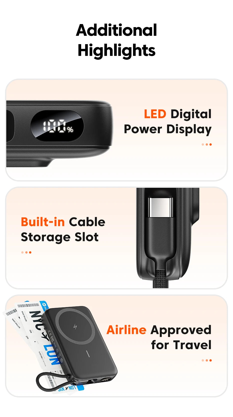 Toocki 10000mAh Magnetic Wireless Power Bank – 15W / 22.5W PD Fast Charge