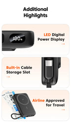 Toocki 10000mAh Magnetic Wireless Power Bank – 15W / 22.5W PD Fast Charge