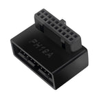 USB 3.0 Motherboard Header Adapter 19P/20P 90° Desktop Converter